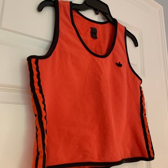 Retro 2004 Rare Adidas Orange Crop Top Tank Top - Picture 3 of 9